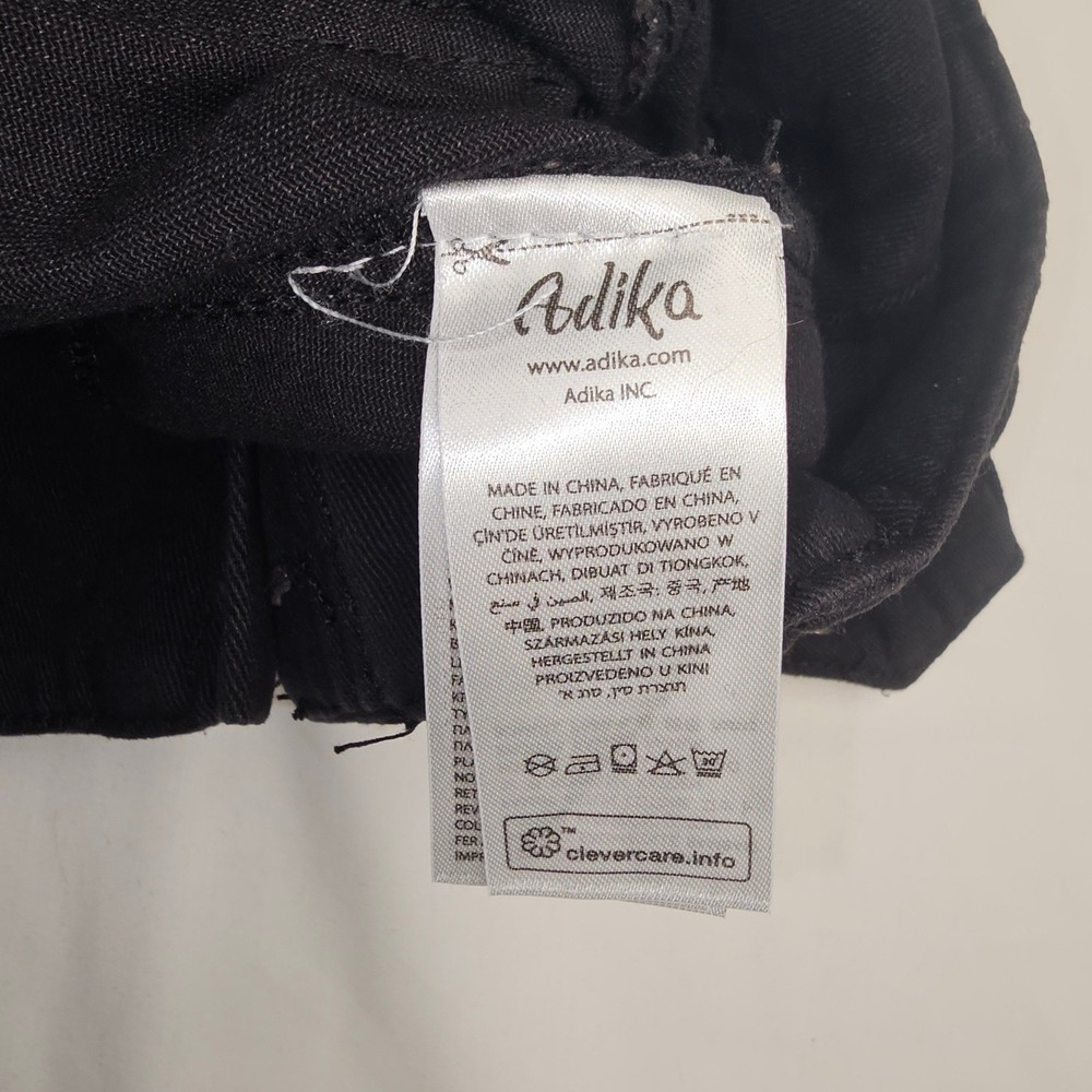 Adika Black Denim Mini Skirt Wide Grommet Belt Silver Hardware Womens XS NWOT - Picture 4 of 6